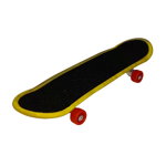 Mini Skateboard IdeallStore®, Fingerboard Light, LED, 9.5 cm, negru, IdeallStore