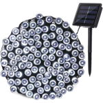 Instalatie solara 100 LED, alb lungime 12m, 