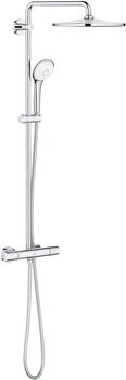 Sistem de dus Grohe Euphoria 310 26075001, 1/2'', aparent, termostat, 310 mm, anti-oparire, anti-calcar, Crom