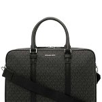 Michael Kors MICHAEL KORS Monogram leather briefcase Black, Michael Kors