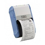 Imprimanta mobila de etichete TSC Alpha-2R 203DPI Bluetooth USB alb/albastra, TSC