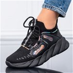 Pantofi Sport, culoare Negru, material Textil - cod: P11494, AngelBLUE