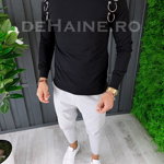 Bluza barbati slim fit neagra premium 2530 P20-1.1