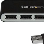 Hub USB Startech ST4200MINI2, 4x USB 2.0 (Negru), Startech