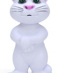 Jucarie Vorbitoare Talking Tom ALB 20 cm, GAVE