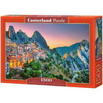 Puzzle 1500 piese Sunrise over Castelmezzano, Castorland