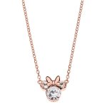 Colier Disney Minnie Mouse - Argint 925 placat cu Aur Roz si Cristal, Disney