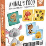 Puzzle educativ Montessori: Animale si hrana lor