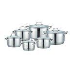 Set oale inox, 12 piese, Bohmann BH71912, Capacitate 2.1L, 2.9L, 2.9L, 3.9L, 6.6, 7.7L, Bohmann