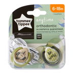 Set suzete ortodontice Anytime Elefant 6-18 luni, 2 bucati, Tommee Tippee