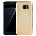 Husa Samsung Galaxy S7 Edge i-Zore Carbon Fiber Auriu, Alotel