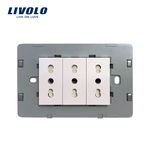 Modul priza tripla LIVOLO standard italian Alb c9-c3it-11