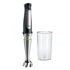 Blender de mana Braun MultiQuick 7 MQ, 1000 W, Viteza variabila, Pahar 0.6 l, Tehnologia ActiveBlade, PowerBell Plus, Sistem EasyClick Plus (Negru/Inox), Braun