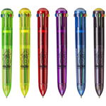 Pix cu 10 culori fluorescente, corp transparent color, CARIOCA, Carioca