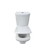 Set Vas wc compact Pamela, iesire laterala, rezervor ceramic, capac wc alb, cot wc insertie metalica, mecanism wc
