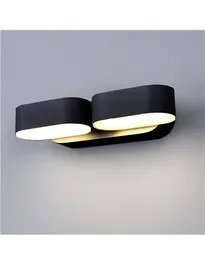 Lampa LED Perete Epistar 2x6W Corp Negru Rotabil 12W Alb Neutru, Optonica