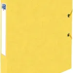 Mapa A4, carton MultiStrat 390g/mp, cu elastic, 25mm latime, OXFORD Top File - galben, Oxford