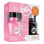 SALLY HANSEN MIRACLE GEL DUO PACK TOP COAT + LAC DE UNGHII PINK CADILLAQUER 170, SALLY HANSEN