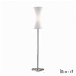 Lampa de podea Elica, 1 bec, dulie E27, D:350mm, H:1740mm, Alb/Nichel, Ideal Lux
