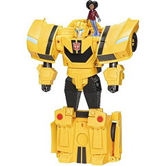 Jucarie Transformers EarthSpark Spin Changer Bumblebee and Mo Malto Toy Figure, Hasbro
