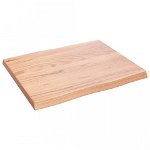 vidaXL Blat masă, 60x50x(2-4) cm, maro, lemn tratat contur organic, vidaXL