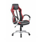 Scaun gaming HM Roadster alb - negru - rosu rosu