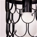 Lampă suspendată Gatsby 18cm, din metal negru/alamă, Globen 