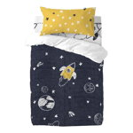 Lenjerie de pat din bumbac pentru copii, pentru pat de o persoană Mr. Fox Starspace, 115 x 145 cm, Mr. Fox