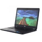 Laptop Refurbished Dell Latitude E5450, i5-5300U CPU @ 2.30GHz up to 2.90 GHz, 4GB DDR3, 500GB HDD, 14 inch, 1366x768, Webcam (Negru), Dell