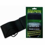 Husa volan RoGroup snur imitatie piele, Negru