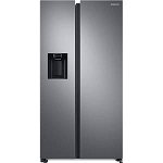 Frigider Side By Side Samsung RS68A8520S9/EF, 609 L, Clasa F, Full No Frost, Twin Cooling Plus, Conversie Smart 5 in 1, Non-Plumbing, SpaceMax, Compresor Digital Inverter, Dozator apa, Inox