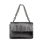 Geantă CALVIN KLEIN - Linked Shoulder Bag Metallic K60K608900 Dark Silver