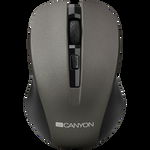 CANYON 2.4GHz wireless optical mouse with 4 buttons  DPI 800/1200/1600  Gray  103.5*69.5*35mm  0.06kg