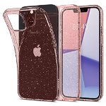 Carcasa Spigen Liquid Crystal compatibila cu iPhone 13 Mini Glitter Rose, Spigen