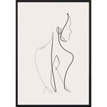 Poster cu ramă pentru perete SKETCHLINE/NAKED, 70 x 100 cm, DecoKing