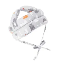 Casca protectie copii 6-36 luni, bumbac plus spuma, ajustabila, 65grame, gri, GAGET