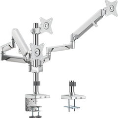 Suport de birou logilink bp0090, pentru 3 tv/monitoare, maxim 7 kg x 3, argintiu