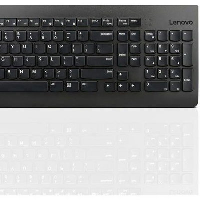 Kit Wireless Lenovo Essential - Tastatura, USB, Black + Mouse Optic, USB, Black