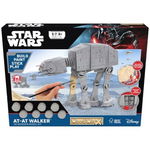 Macheta de Asamblat Wood WorX - Star Wars - AT-AT Walker cu 90+ piese din lemn + vopsea, pensula si adeziv inclus