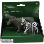 National Geographic Set 2 figurine - Hipopotam si Zebra