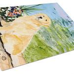 Caroline`s Treasures Carolines Comori SS8758LCB Golden Retriever sticla de tăiere Bord mare Multi 12H x 16W, 