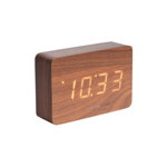Ceas alarmă cu aspect de lemn, Karlsson Square, 15 x 10 cm, Karlsson