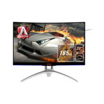 Monitor gaming LED MVA AOC 27", Curbat, Full HD, 165Hz, 1ms, Display Port, Negru/Argintiu
