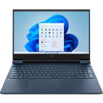 Laptop Victus 16-e1105nw FHD 16.1 inch AMD Ryzen 5 6600H 16GB 512GB SSD Windows 11 Home Blue, HP