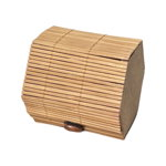 Cutie din bete de bambus hexagonala bej 80mm, StoneMania Bijou