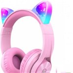Casti Bluetooth pentru copii iClever BTH13, violet