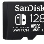 Card memorie pentru Nintendo Switch Skull Trooper Fortnite Edition, SanDisk, 128GB, Clasa 10, U3, A1, 100MB/s, 90 MB/s, Negru
