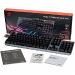 Tastatura gaming mecanica ASUS ROG Strix Scope RX RGB switch-uri ROG RX RED iluminare Aura Sync Negru