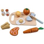 Tryco Wooden Chopping Board With Food jucarie din lemn 10m+ 1 buc, Tryco