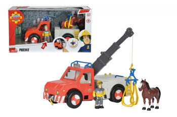 Simba Pompierul Sam Phoenix Camion de pompieri cu silueta Sam și cal